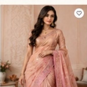 Embroidered Organza Saree