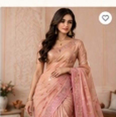 Embroidered Organza Saree