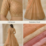 Peach Engagement Lehenga